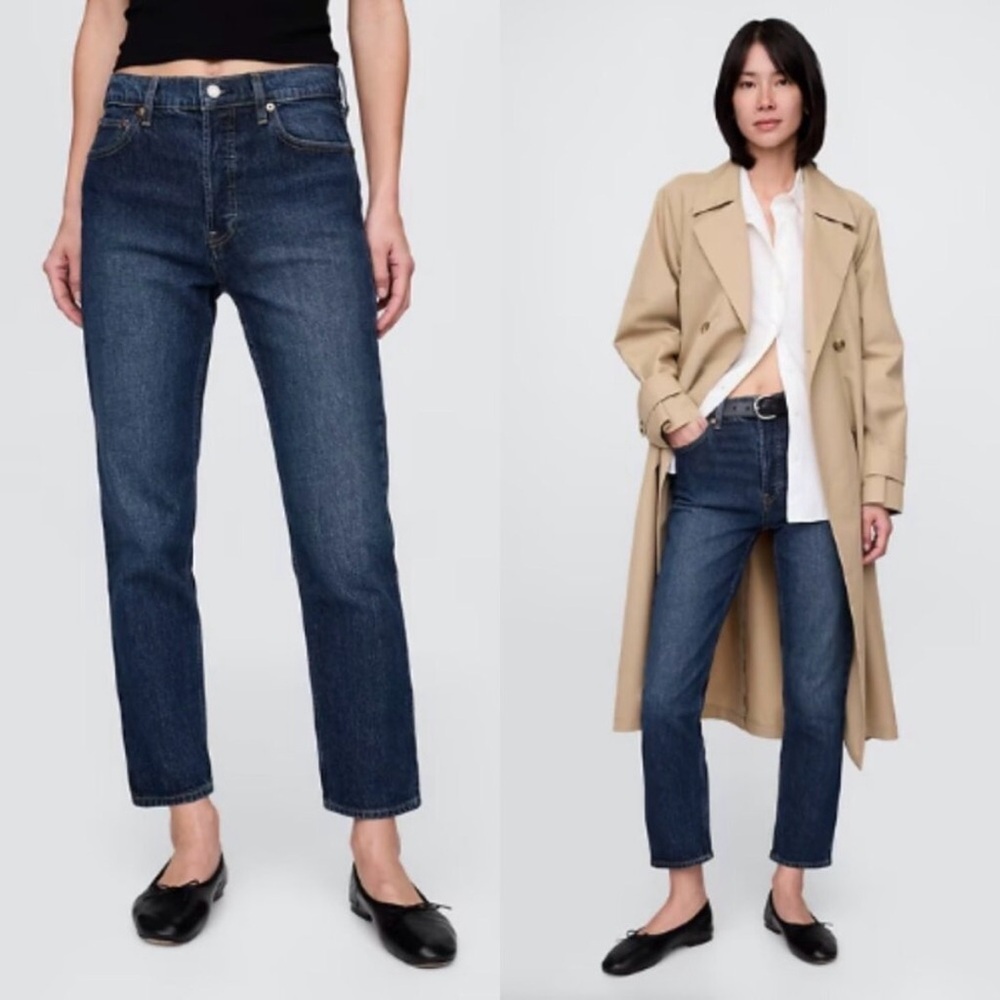 GAP Dark Blue Straight Leg Jeans